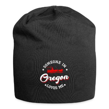 Quelqu’un dans l’Oregon m’aime - Bonnet en jersey - noir - Devant
