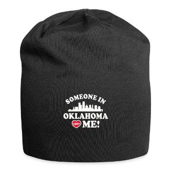 Quelqu’un dans l’Oklahoma m’aime - Bonnet en jersey - noir - Devant