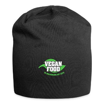 La nourriture végétalienne équilibre ma vie - Bonnet en jersey - noir - Devant