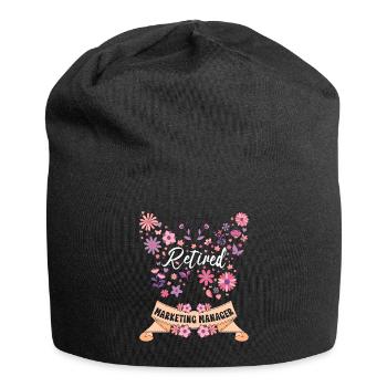 Marketingmanagerin für den Ruhestand im Ruhestand im Ruhestand im Ruhestand - Jersey-Beanie - Schwarz - Vorne