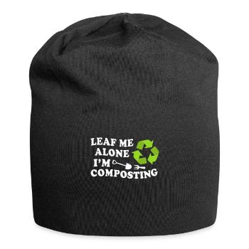 Leaf Me Alone Je composte - Bonnet en jersey - noir - Devant