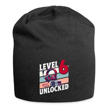 6. GEBURTSTAG JUNGE RETRO GAMER GAMING LEVEL - Jersey-Beanie - Schwarz - Vorne