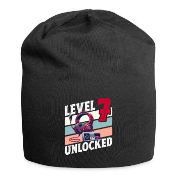 7. GEBURTSTAG JUNGE RETRO GAMER GAMING LEVEL - Jersey-Beanie - Schwarz - Vorne