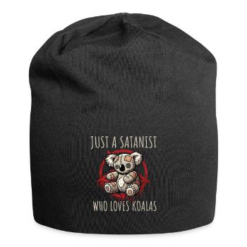 Just A Satanist Who Loves Koalas Heavy Metal Fun - Jersey Beanie - black - Front