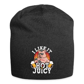 Funny BBQ Quote Barbecue Dad Dad BBQ Beer - Jersey Beanie - charcoal grey - Front