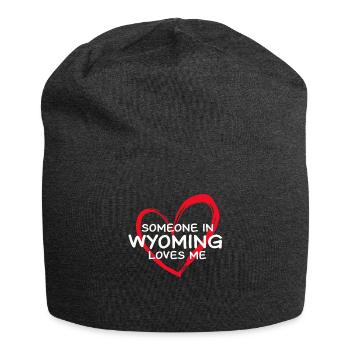 Jemand in Wyoming liebt mich - Jersey-Beanie - Anthrazit - Vorne
