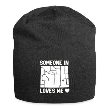 Jemand in Wyoming liebt mich - Jersey-Beanie - Anthrazit - Vorne