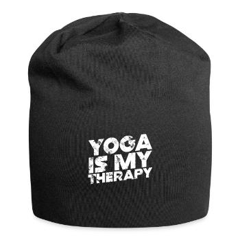 Le yoga est ma thérapie - Bonnet en jersey - noir - Devant