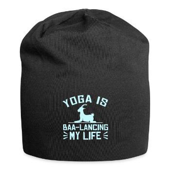 Goat Yoga Équilibrer ma vie - Bonnet en jersey - noir - Devant