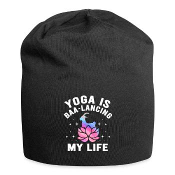 Goat Yoga Équilibrer ma vie - Bonnet en jersey - noir - Devant