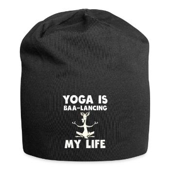 Goat Yoga Équilibrer ma vie - Bonnet en jersey - noir - Devant