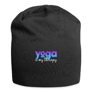 Le yoga est ma thérapie - Bonnet en jersey - noir - Devant