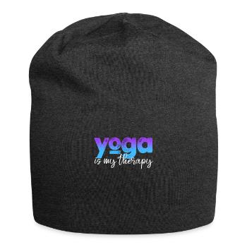 Yoga Is My Therapy - Jersey Beanie - charcoal grey - Front