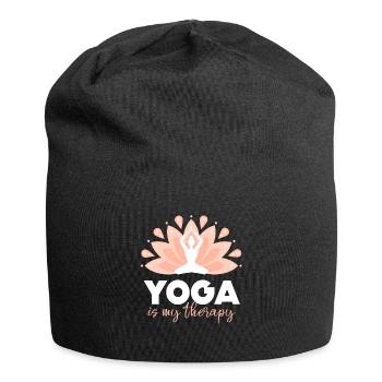 Yoga Is My Therapy - Jersey Beanie - black - Front