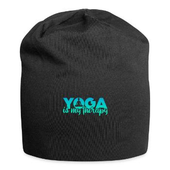 Le yoga est ma thérapie - Bonnet en jersey - noir - Devant