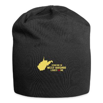 Jemand in West Virginia liebt mich - Jersey-Beanie - Schwarz - Vorne