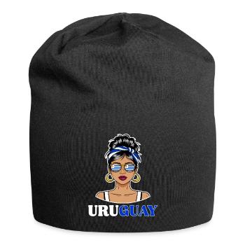 Uruguay Flagge Uruguay - Damen - Jersey-Beanie - Schwarz - Vorne