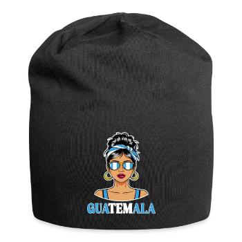Guatemala Flag Guatemalan Women - Jersey Beanie - black - Front
