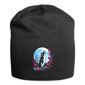 Pinguin Japan Cherry Blossom Moon - Jersey-Beanie - Schwarz - Vorne