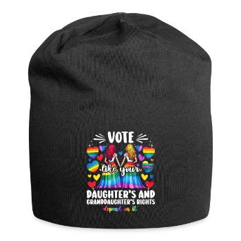 Vote Comme Ta Fille Et Petite Fille Féministe - Bonnet en jersey - noir - Devant