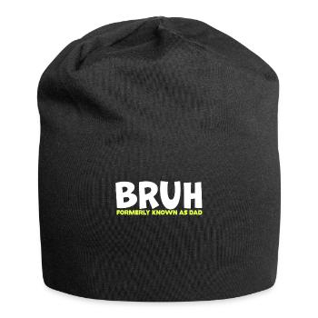 Bruh, früher bekannt als Papa - Jersey-Beanie - Schwarz - Vorne