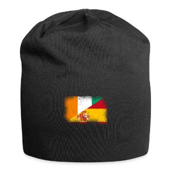 Elfenbeinküste Spanien Fahne - Jersey-Beanie - Schwarz - Vorne