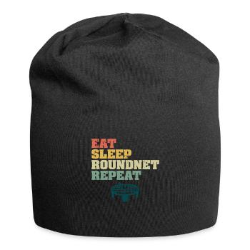 Eat Sleep Roundnet Repeat - Jersey Beanie - black - Front