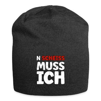 N Scheiss muss ich - Jersey-Beanie - Anthrazit - Vorne
