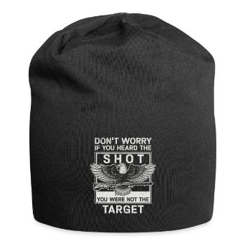 Heard The Shot Never The Target Sniper - Jersey Beanie - black - Front