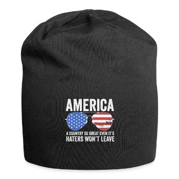 Amerika Ein so großartiges Land Patriotisch der USA - Jersey-Beanie - Schwarz - Vorne