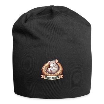 Snooze Squeak Drôle Sleepy Animal Design - Bonnet en jersey - noir - Devant