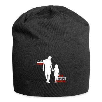 Der Chef die wahre Chefin Papa & Tochter - Jersey-Beanie - Schwarz - Vorne