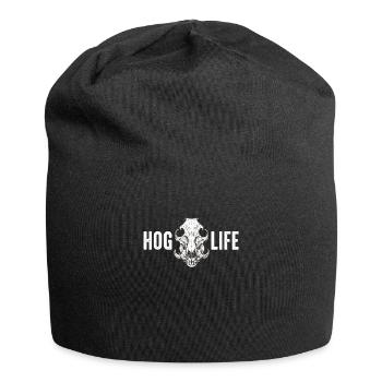HOG LIFE Hog Hunter Javelina Hunting Wild Boar Pig - Jersey Beanie - black - Front