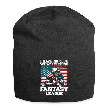 I have no clue what I'm doing fantasy league - Jersey Beanie - charcoal grey - Front