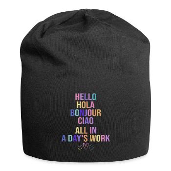 Ausbildung Bilingualer Humorlehrer - Jersey-Beanie - Schwarz - Vorne