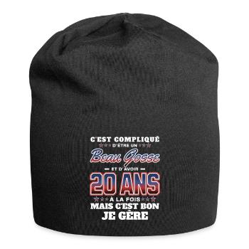 Humour Homme 20 ans Fête Anniversaire - Bonnet en jersey - noir - Devant