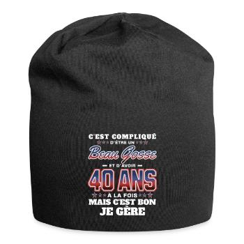 Humour Homme 40 ans Fête Anniversaire - Bonnet en jersey - noir - Devant
