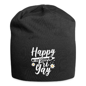 Humor Friday Lehrer-Wochenende - Jersey-Beanie - Schwarz - Vorne