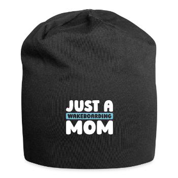Wakeboard Wakeboarder Just A Wakeboarding Mom - Jersey Beanie - black - Front