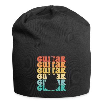 Guitare Vintage Musicien Guitariste - Bonnet en jersey - noir - Devant