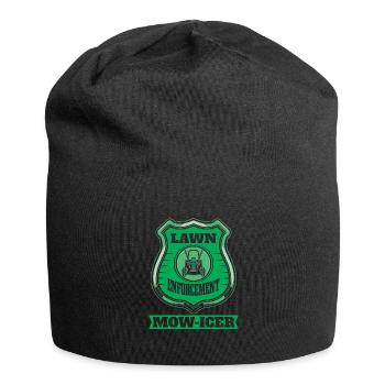 Rasenmäher Mähen - Jersey-Beanie - Schwarz - Vorne