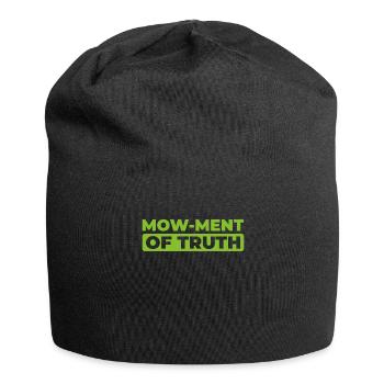 Lawn mower mowing - Jersey Beanie - black - Front