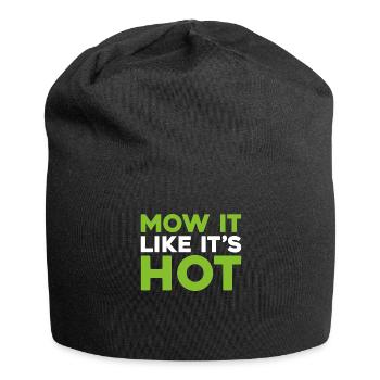 Lawn mower mowing - Jersey Beanie - black - Front