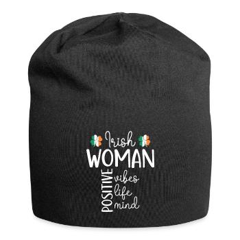 Fille Positive Femme Irlandaise - Bonnet en jersey - noir - Devant