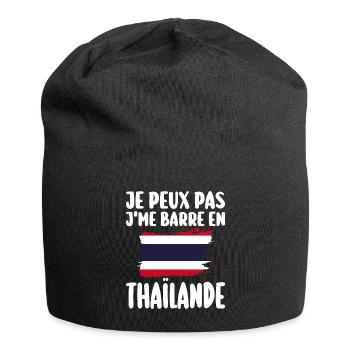 J'Me Barre En Thaïlande Voyage Cadeau - Bonnet en jersey - noir - Devant