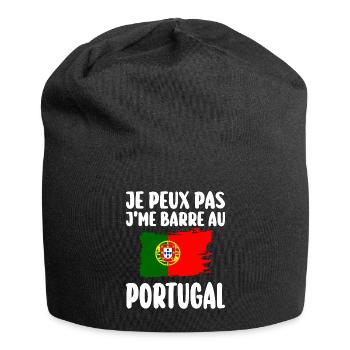 J'Me Barre au Portugal Voyage Cadeau - Bonnet en jersey - noir - Devant