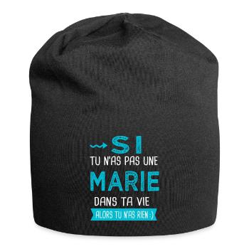Marie Si tu n as pas une marie - Bonnet en jersey - noir - Devant