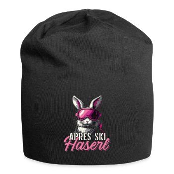 Après Ski Haserl Skifahrerin Apres Ski Party Damen - Jersey-Beanie - Schwarz - Vorne