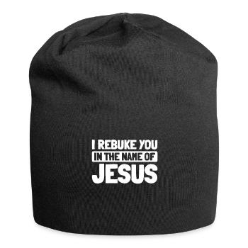 Christ Christentum - Jersey-Beanie - Schwarz - Vorne