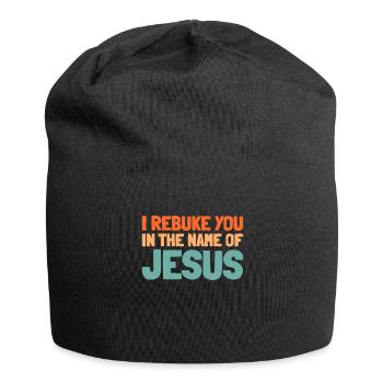 Christ Christentum - Jersey-Beanie - Schwarz - Vorne